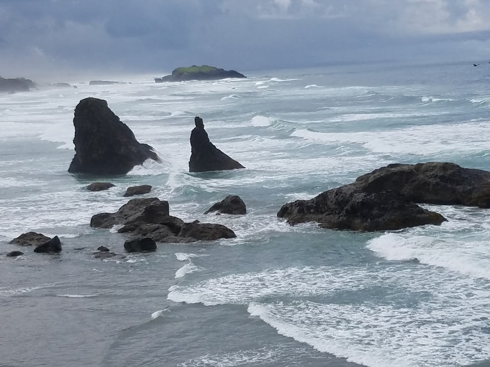 boulders in sea