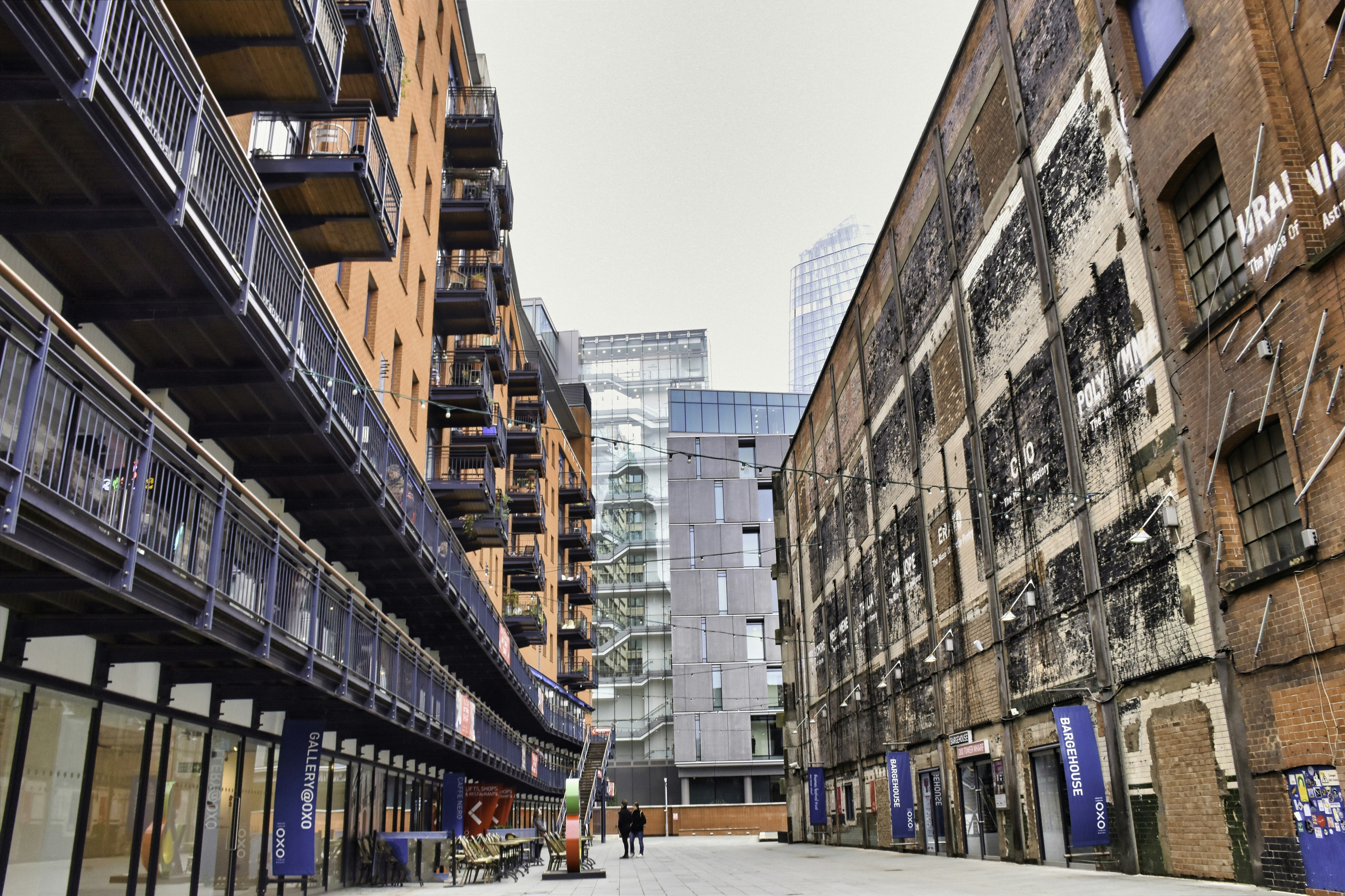 people walking near buildings
