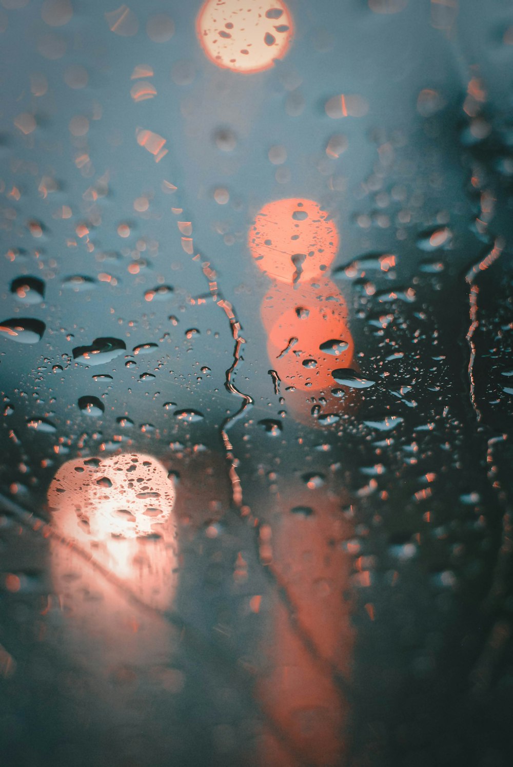 water droplets on glass