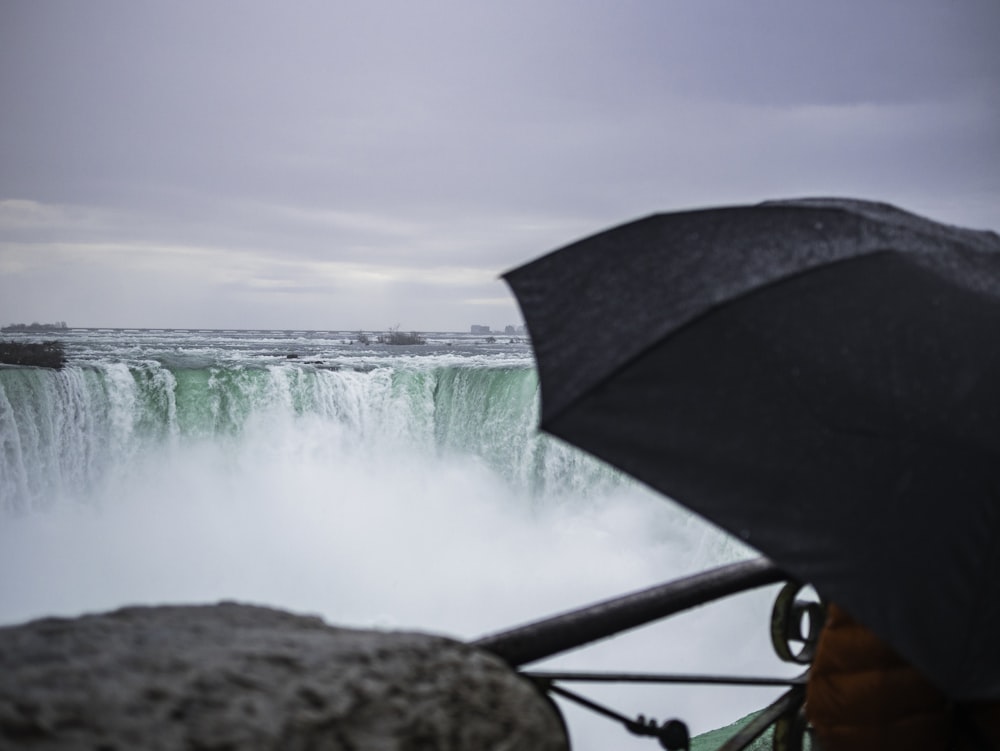 person using umbrella