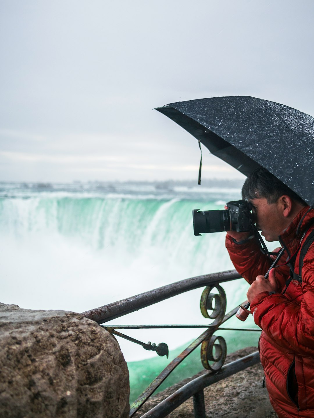 man taking photo