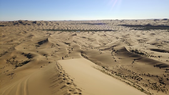 aerial photography of desert in Alxa Zuoqi China
