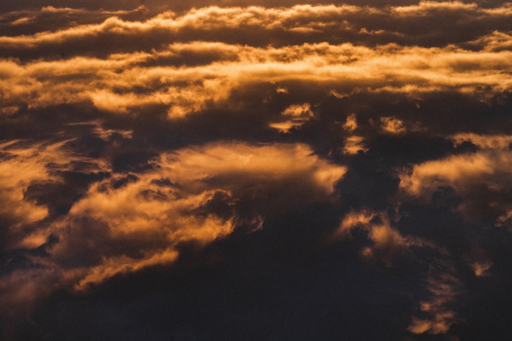 aerial view of clouds