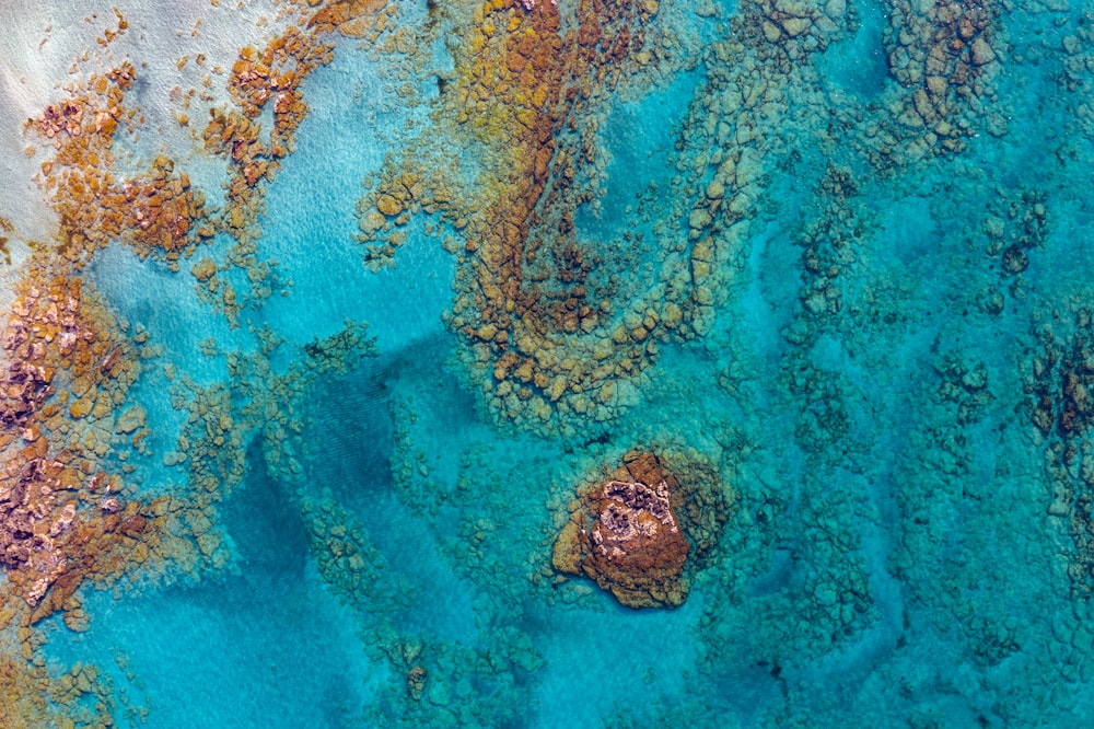 aerial photography of rock formation