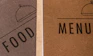 food menu papers
