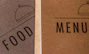 food menu papers