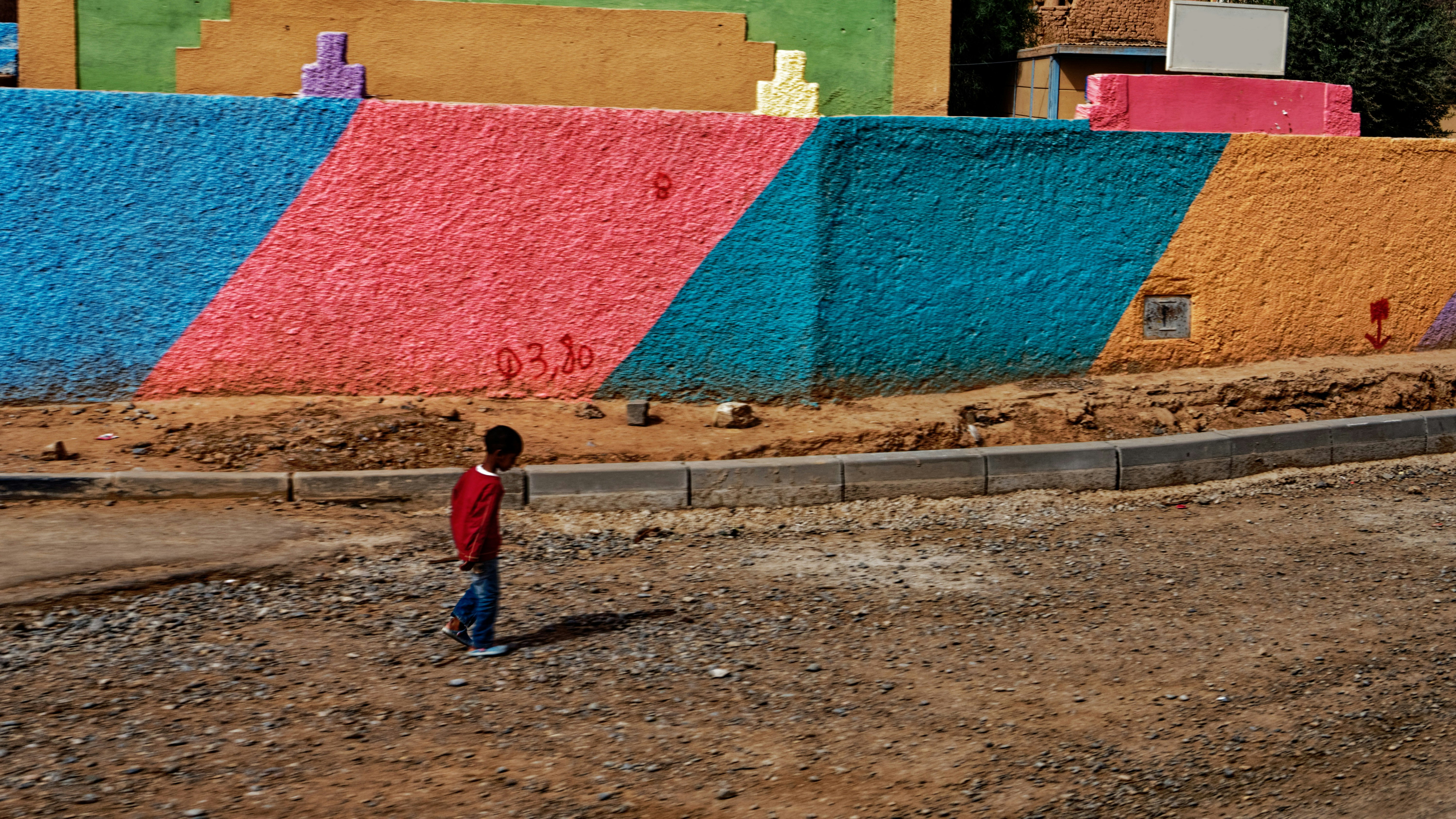 boy's red shirt