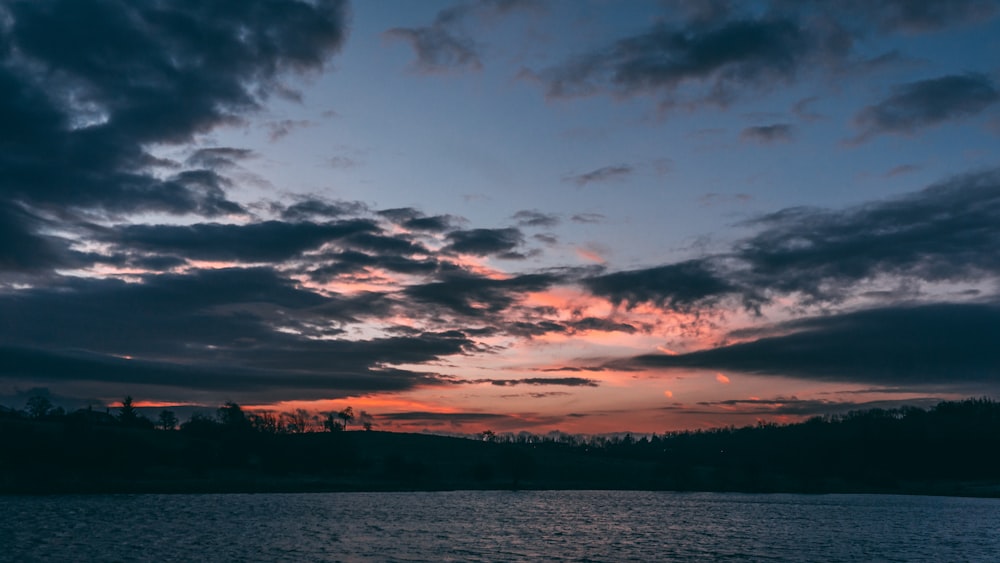 panoramic photography of lake during sunset