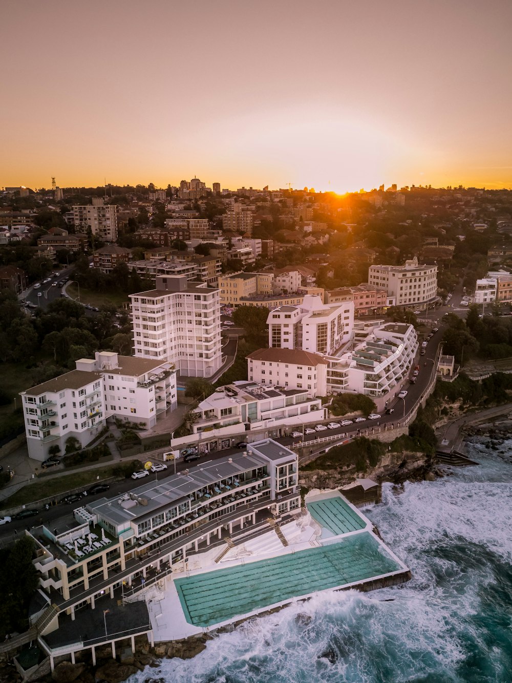 aerial photo of buildings