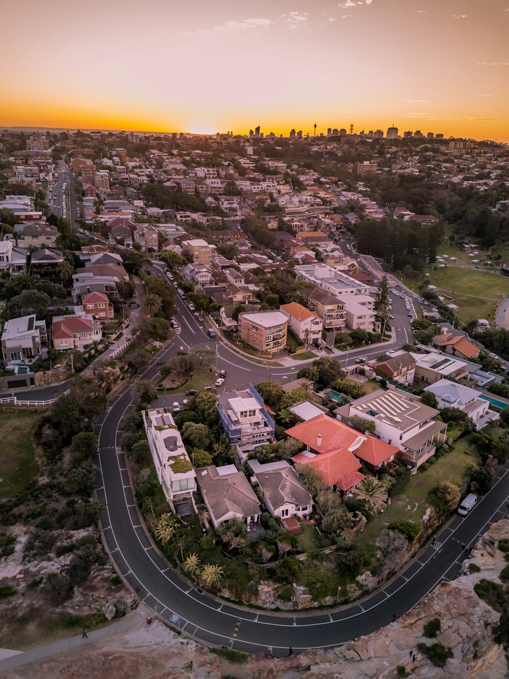 aerial view of city at daytime