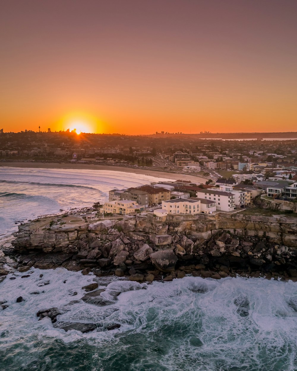 buildings on island during golden hour