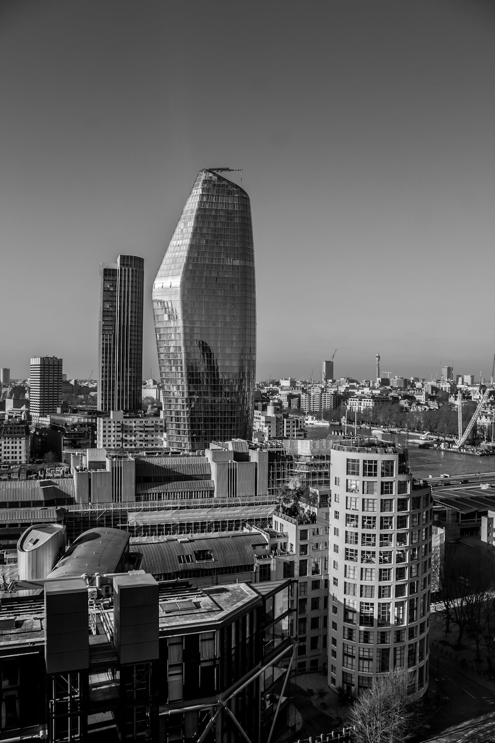 aerial photo of buildings