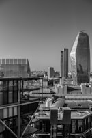 A city skyline featuring diverse architectural styles harmoniously.
