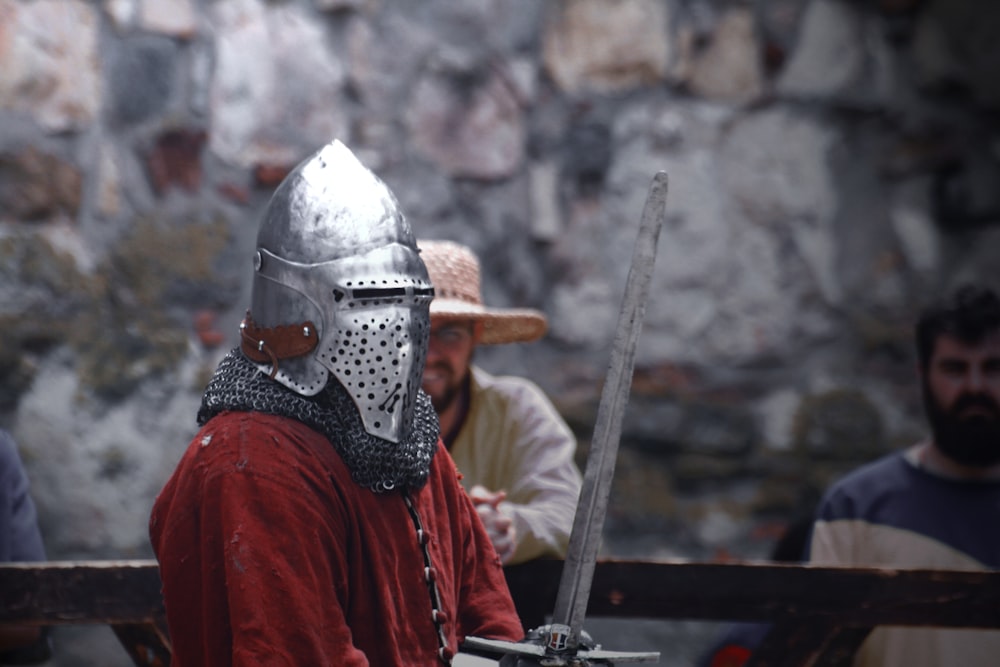 man holding sword