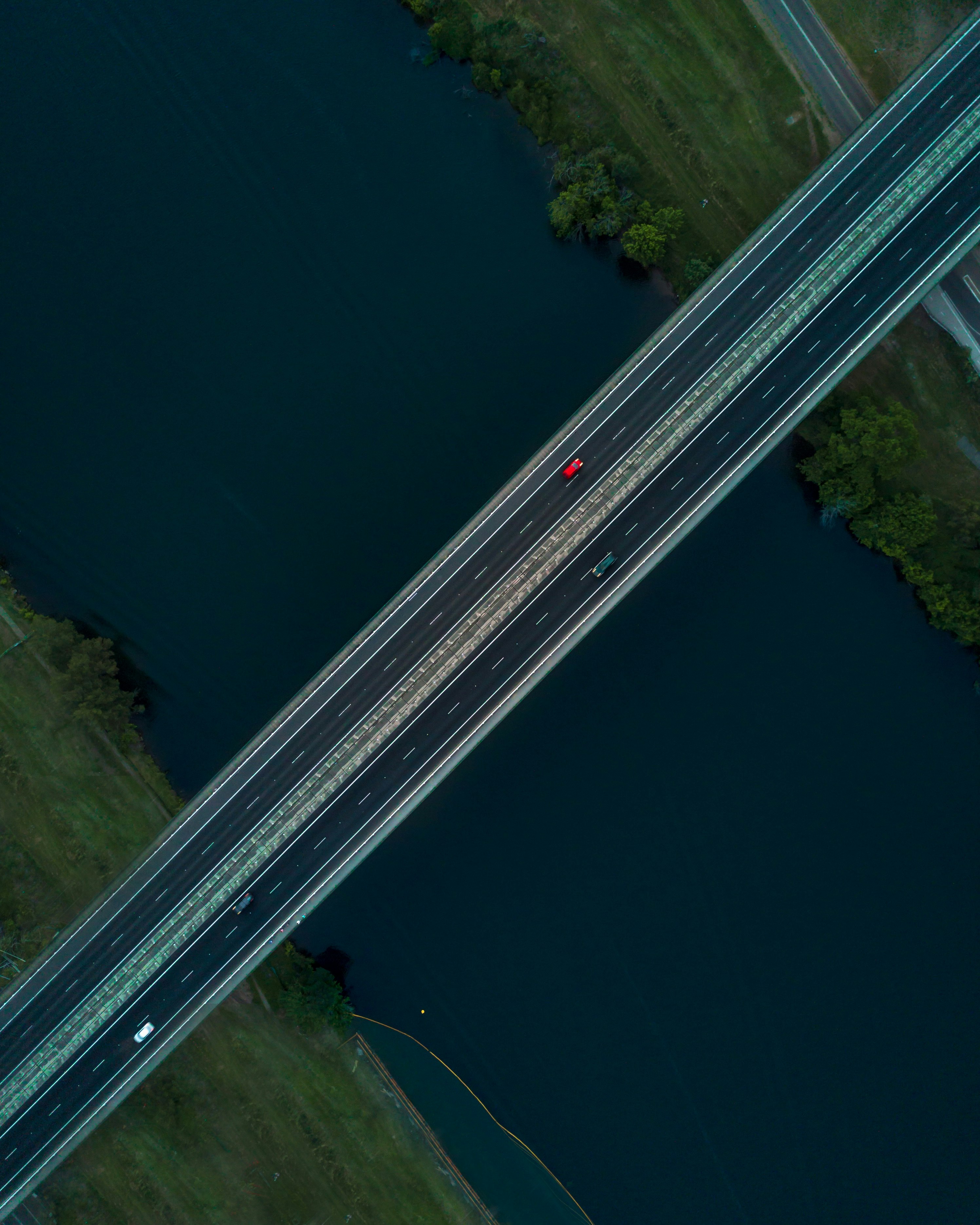 aerial photo of bridge