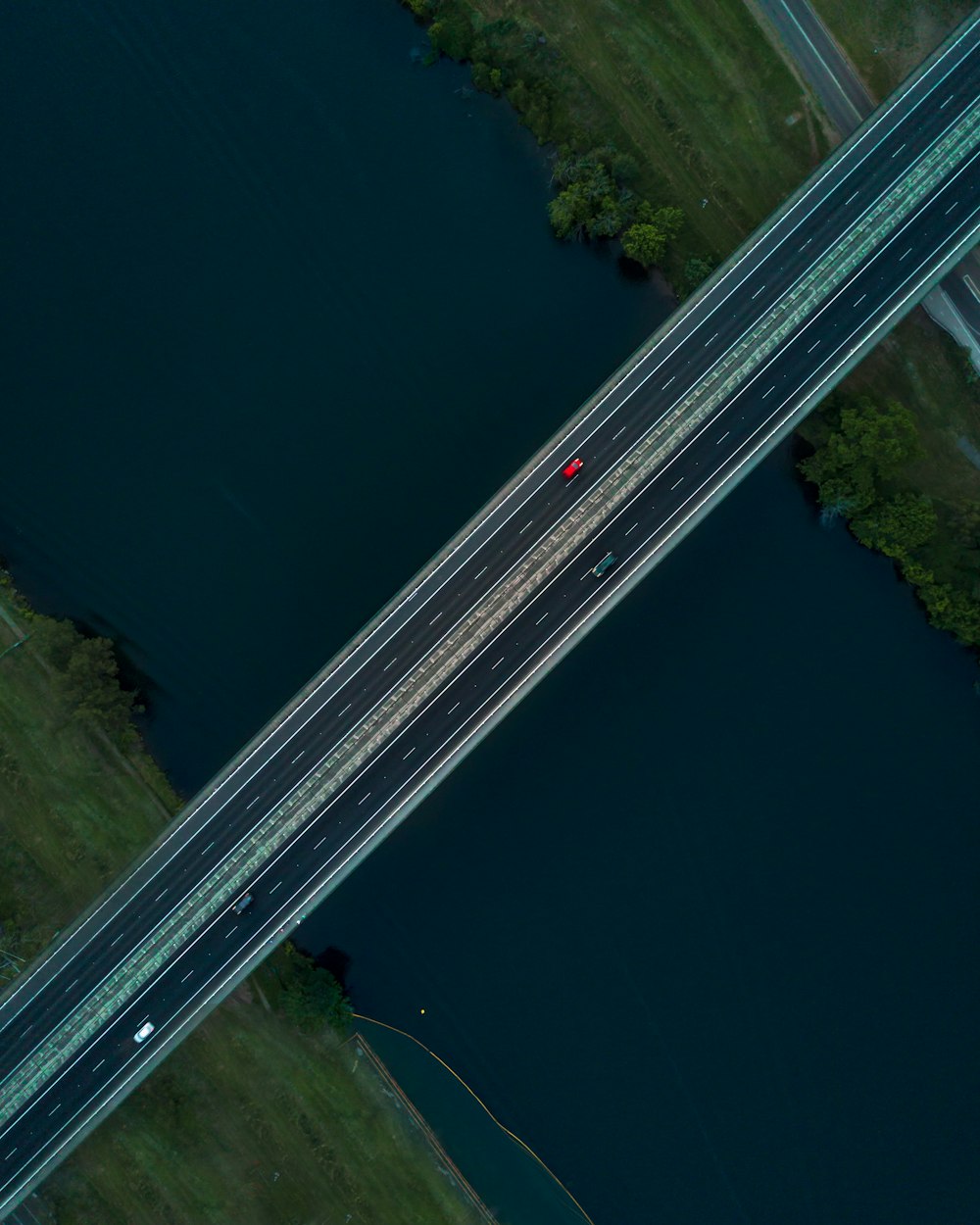 aerial photo of bridge