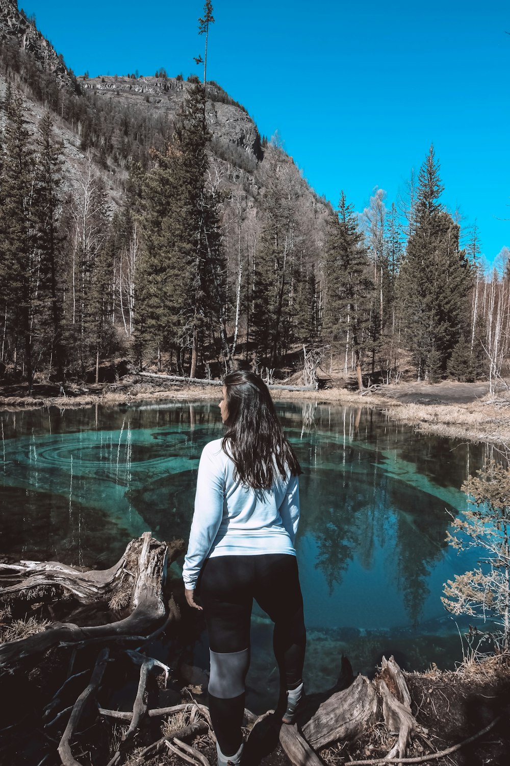 woman near lake