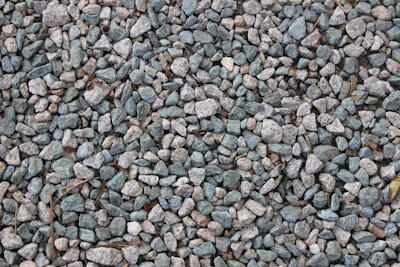 grey and blue pebbles