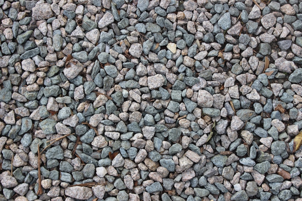 grey and blue pebbles
