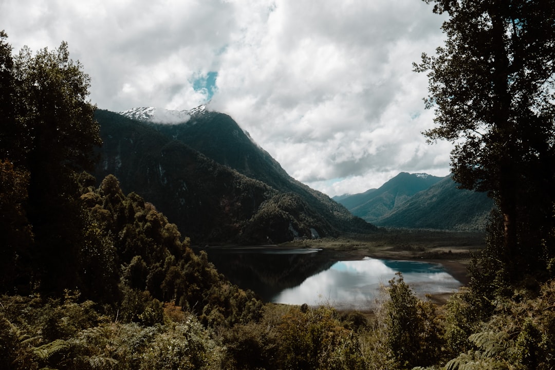 body of water between mountains