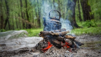 kettle on firepit