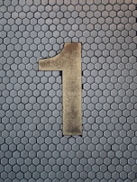 brown number 1 graphic