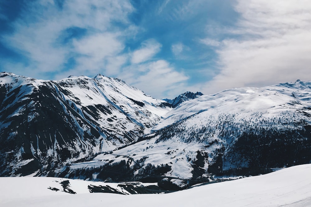 white and black mountain