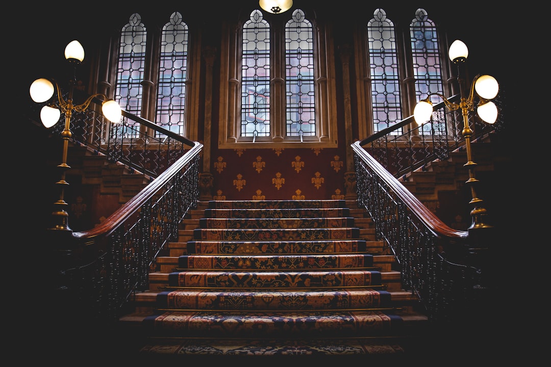 black and red stairs