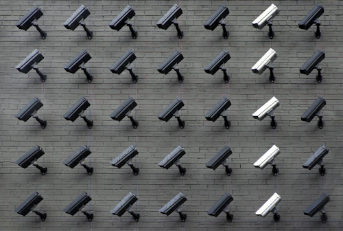CCTV surveillance camera mounted on a pole — representative image