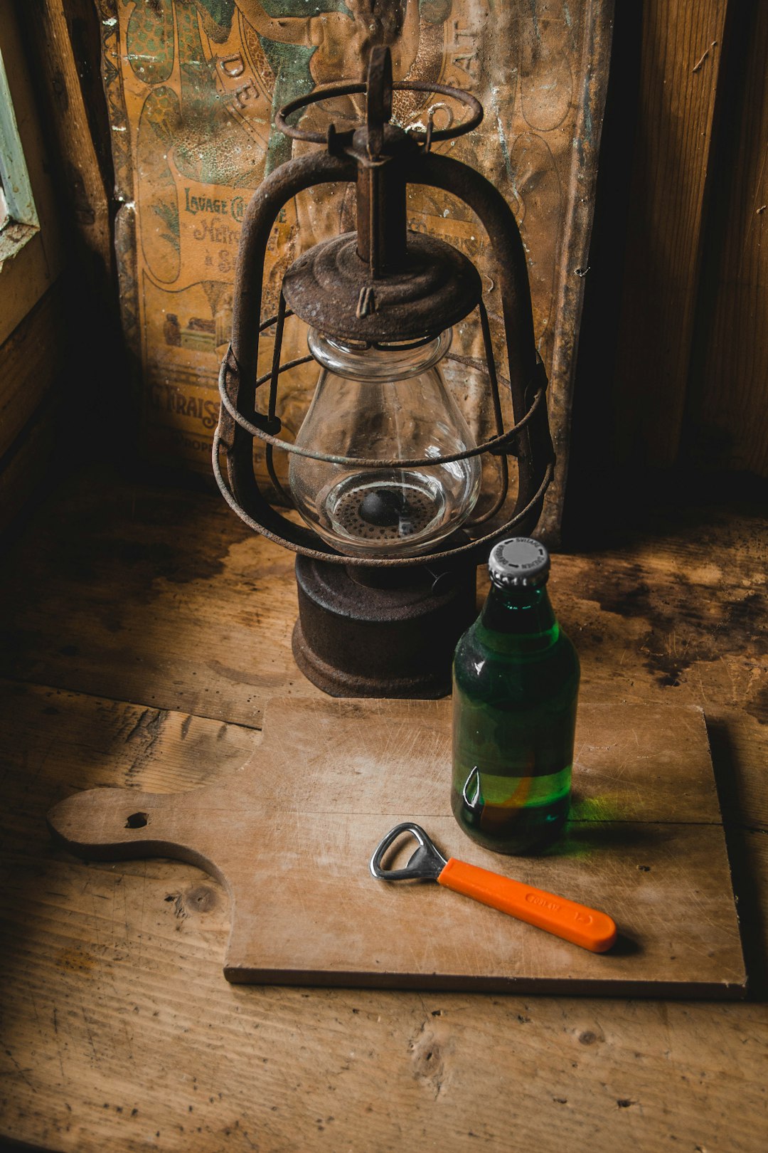 bottle opener beside bottle