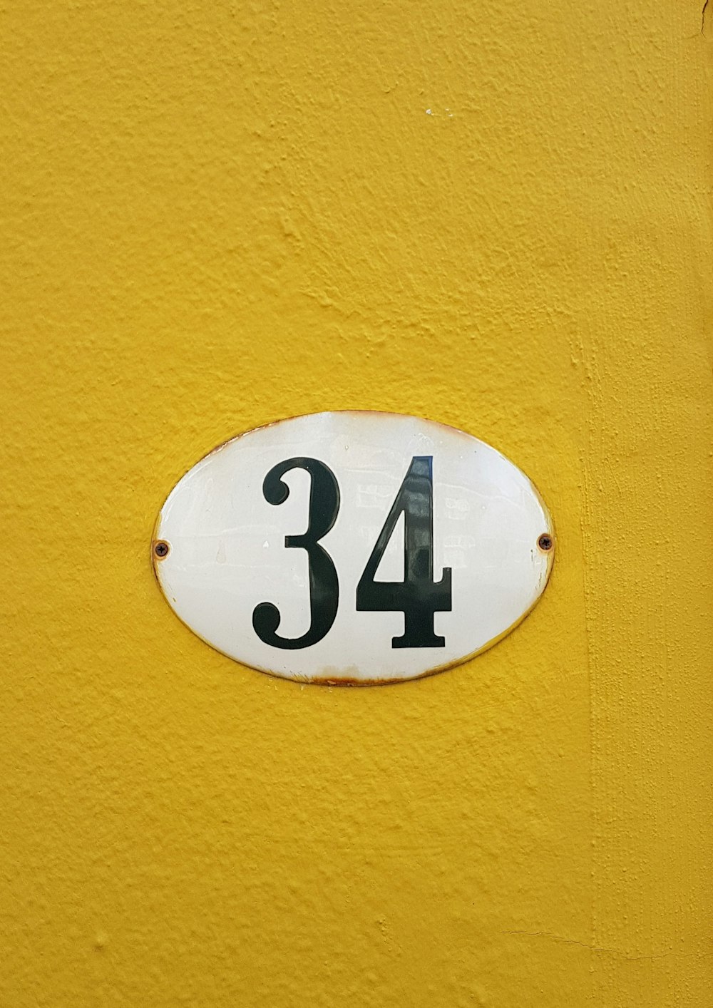 number 34 wall signage