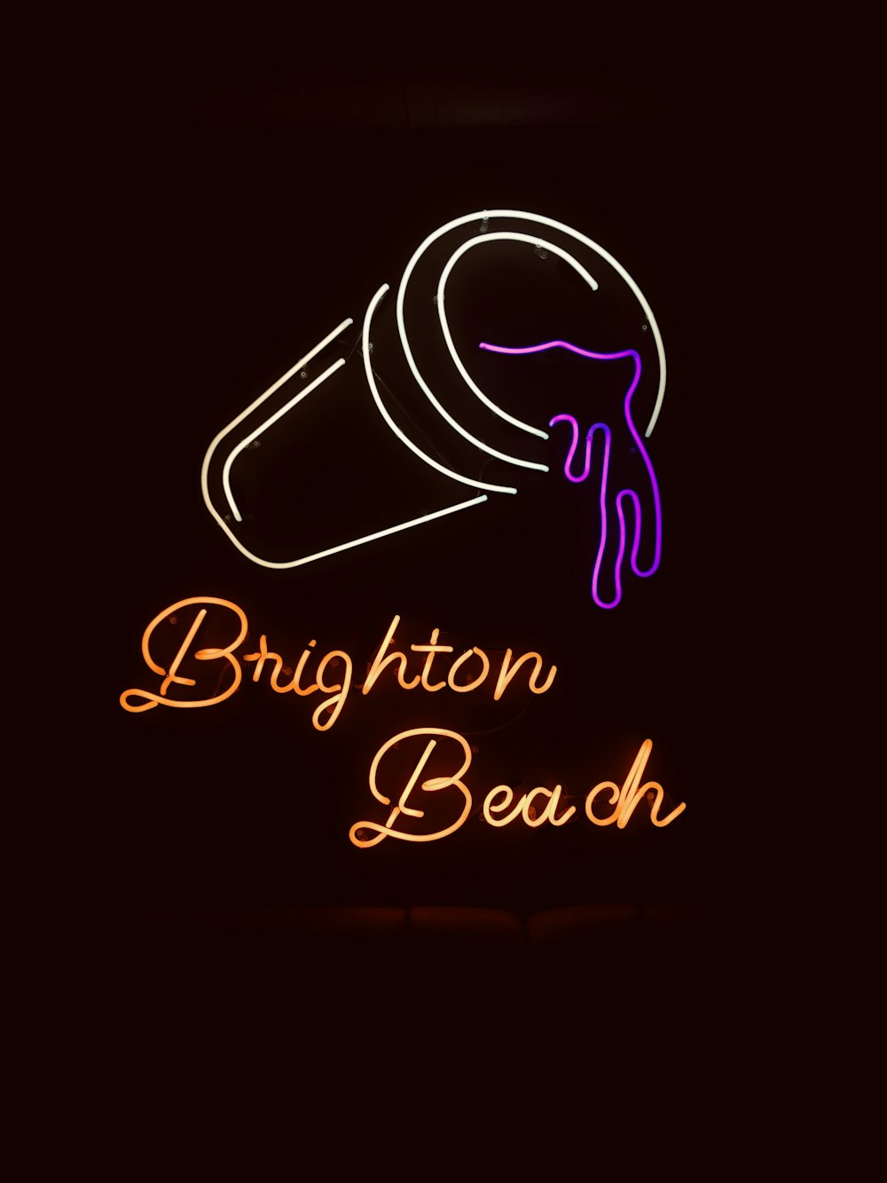 Señalización de neón de Brighton Beach