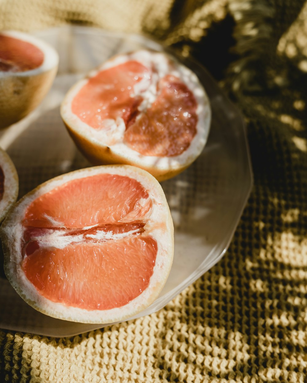 fruits served on plate