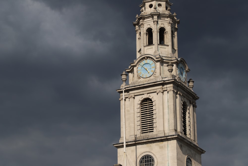 white clock tower during daytime