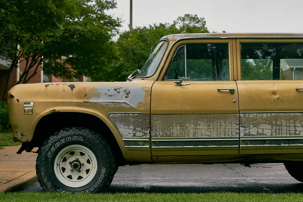 yellow vehicle