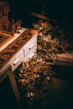 A serene workspace showcasing handcrafted herbal blends with delicate botanical accents.