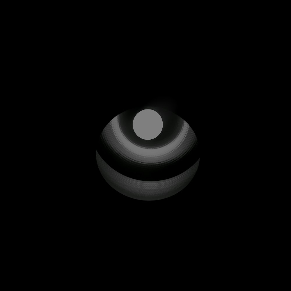 원형 물체의 흑백 사진