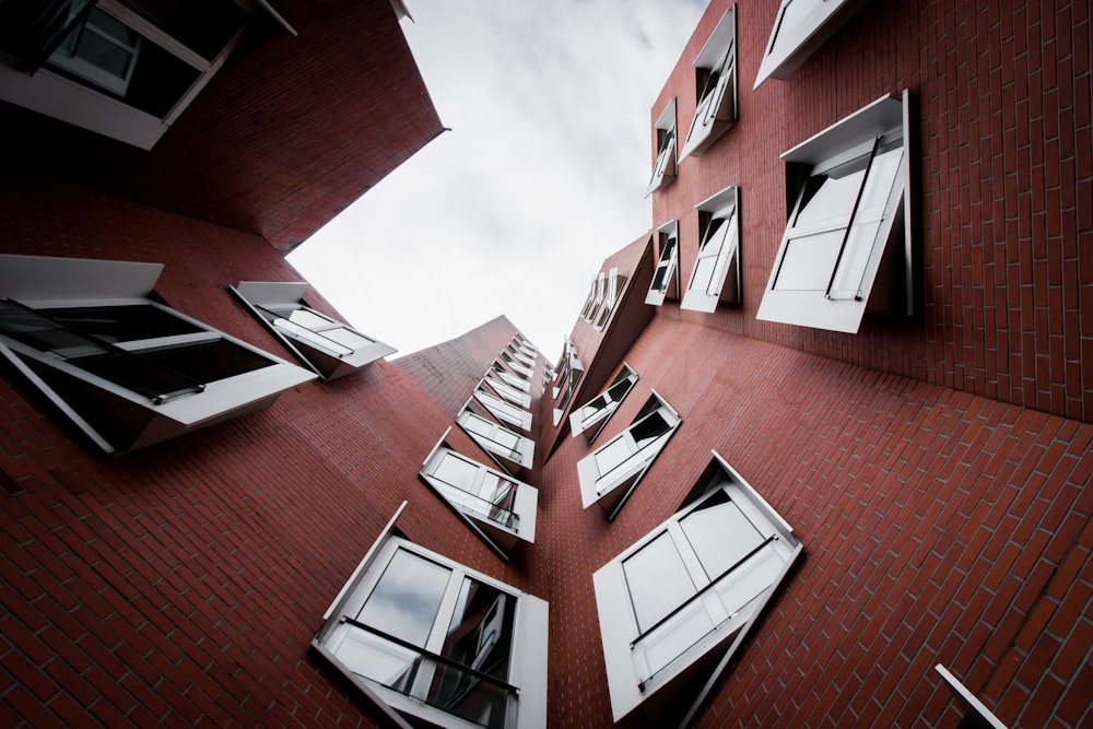 low angle view photography of building