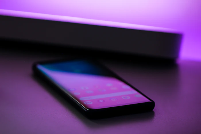 Flagship smartphone camera close-up