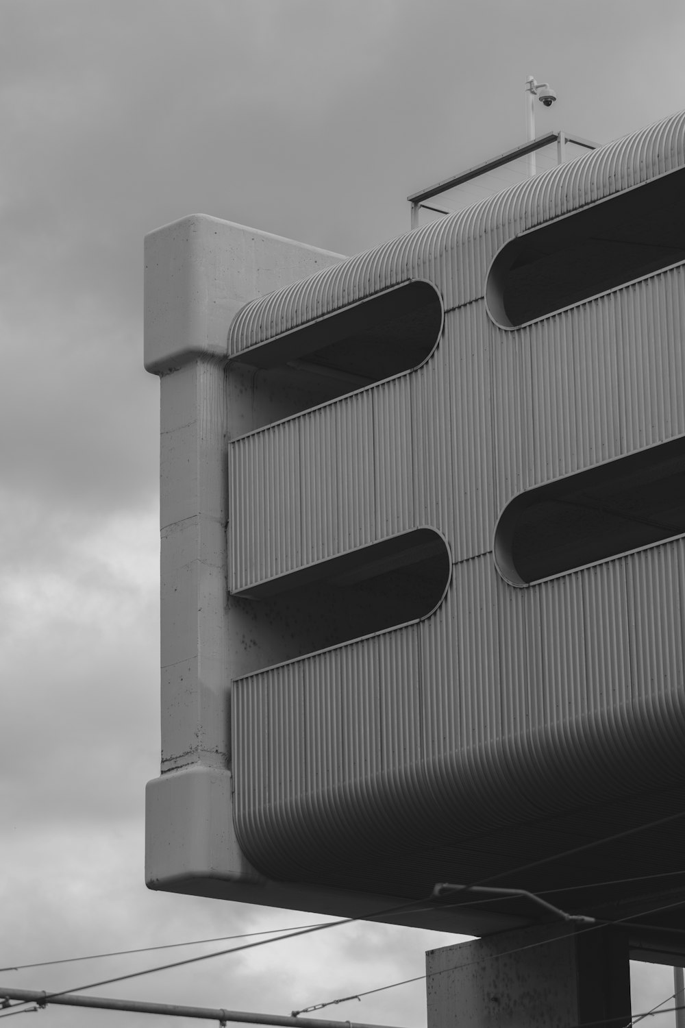 grayscale photo of building