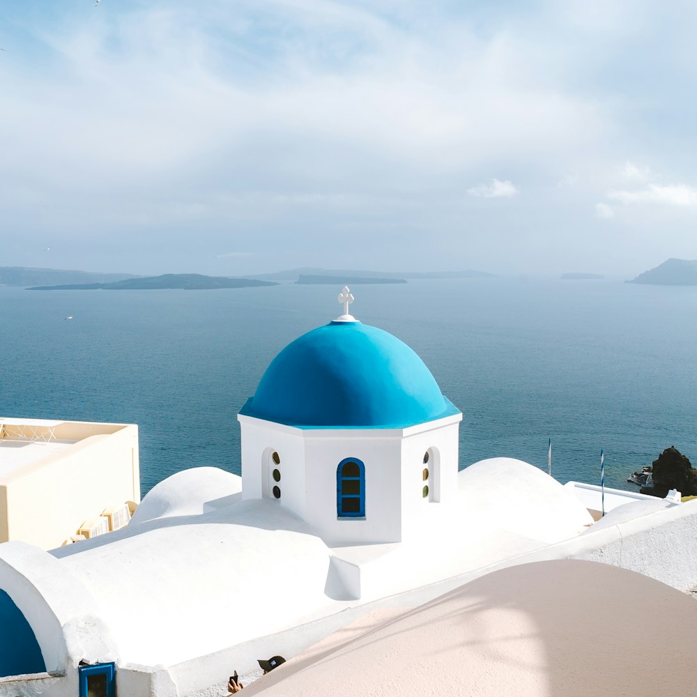 white cathedral near sea