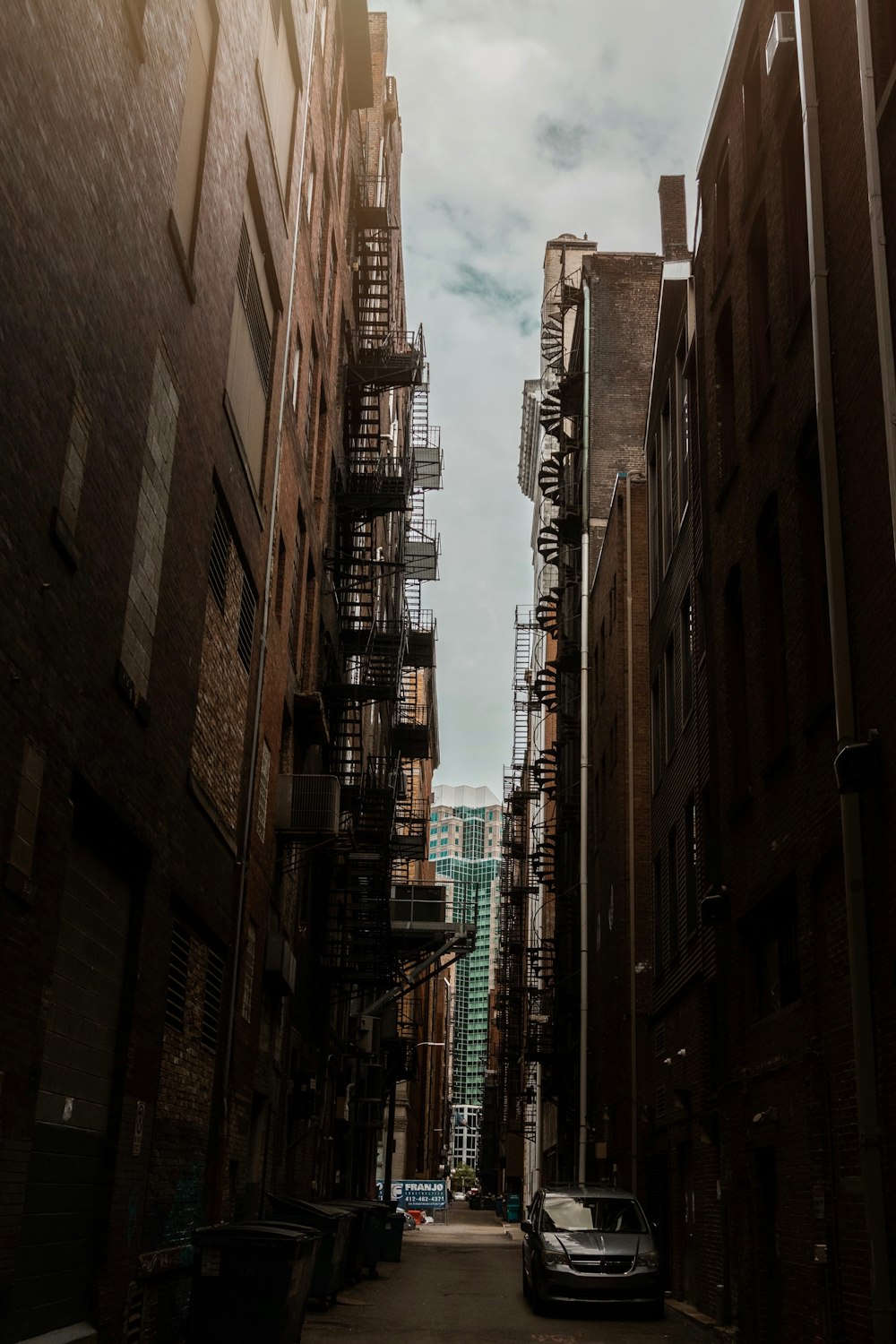 stairs at the back of buildings