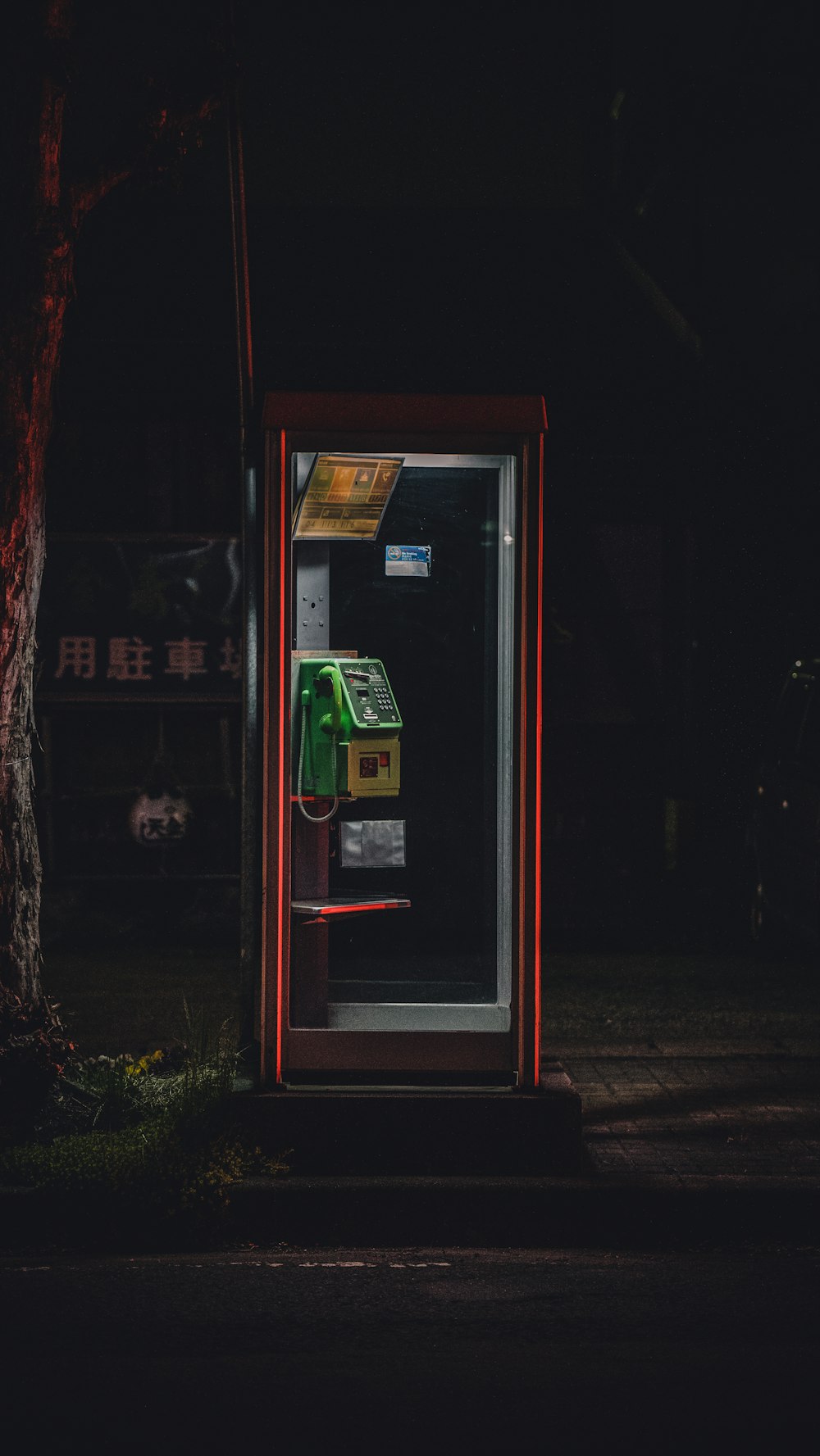 máquina de telefone verde