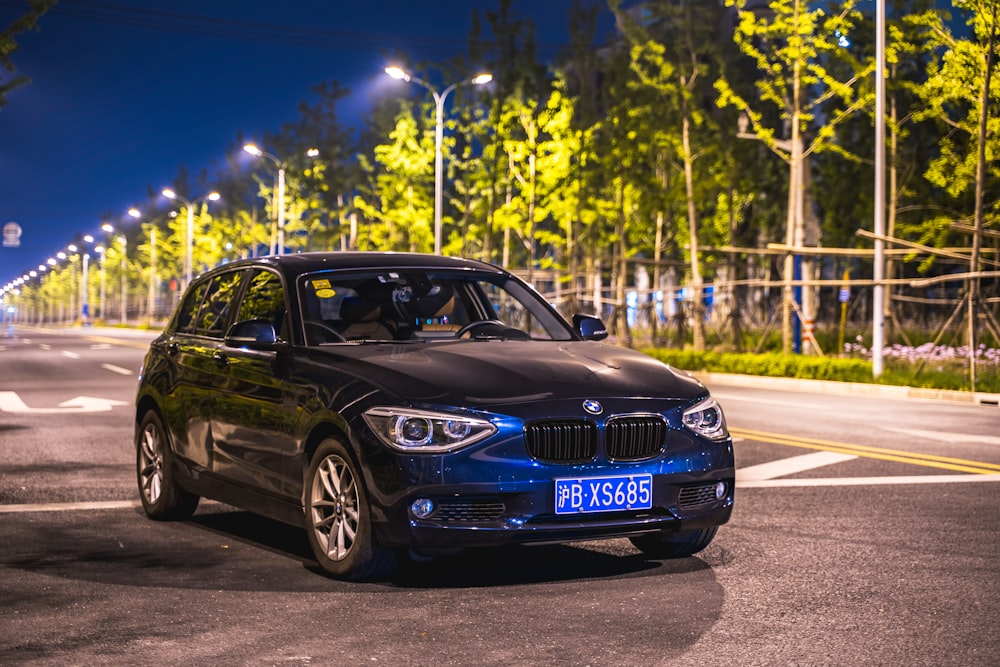 black BMW sedan