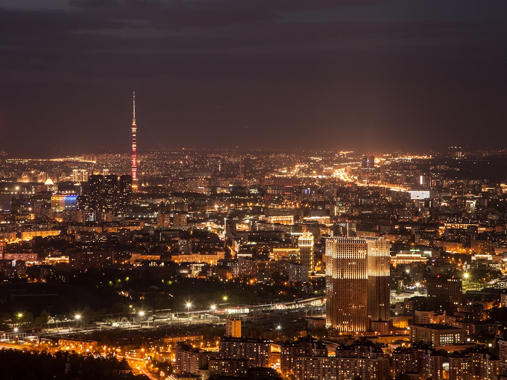 aerial photography of city buildings