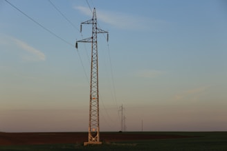 gray transmission tower