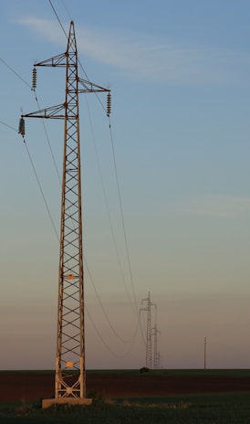 gray transmission tower