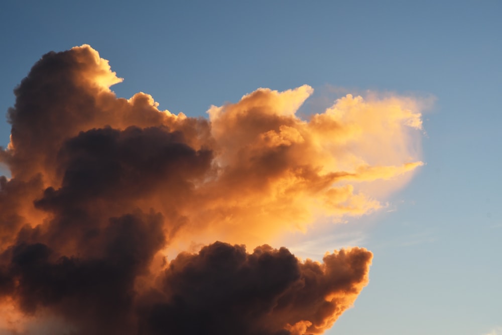 orange and black clouds