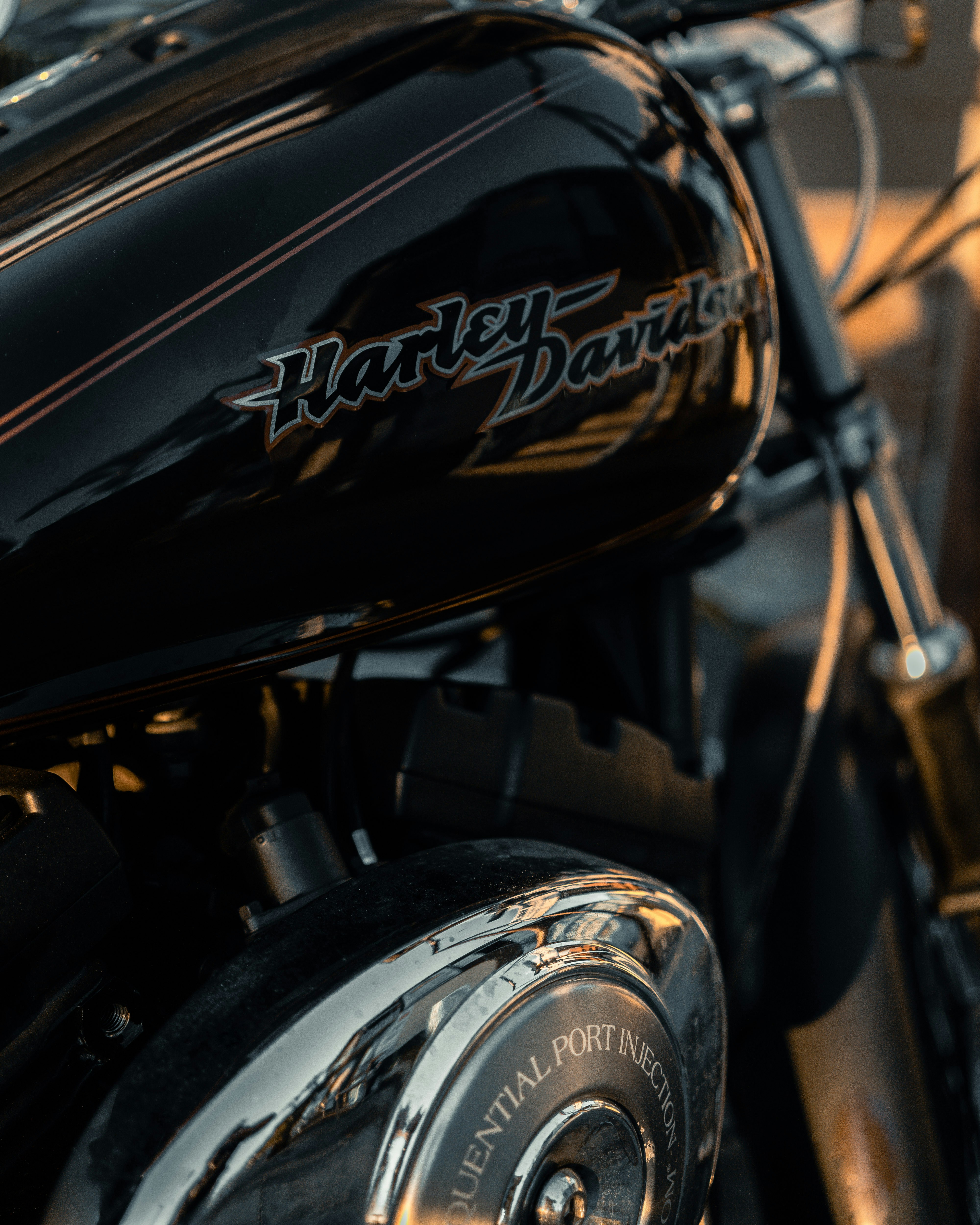 black Harley-Davidson motorcycle