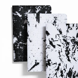 A 3-column grid layout showing black and white ebook thumbnails with subtle thin lines separating them.